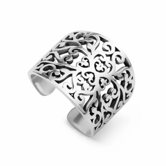 Vintage open ring 925 sterling silver 💍 - Picture 3 of 6